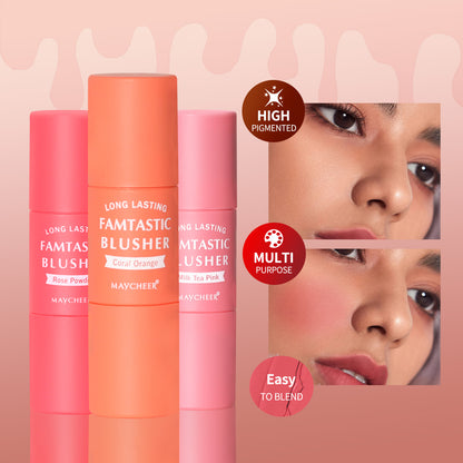 MAYCHEER® 3 in 1 blush and lip gloss and eyeshadow makeup stick
