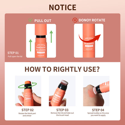MAYCHEER® 3 in 1 blush and lip gloss and eyeshadow makeup stick